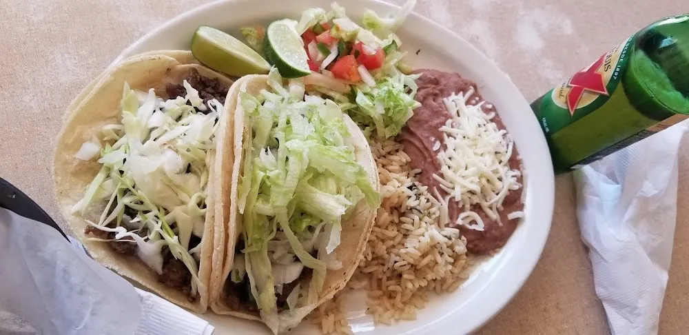 Tacos with Beans and Rice